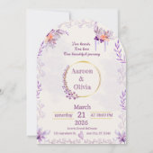 Editable Intimate Garden Wedding Invitation Einladung (Vorderseite)