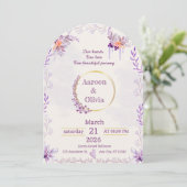 Editable Intimate Garden Wedding Invitation Einladung (Stehend Vorderseite)