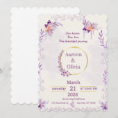 Editable Intimate Garden Wedding Invitation Einladung (Vorne/Hinten)