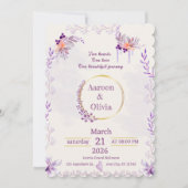 Editable Intimate Garden Wedding Invitation Einladung (Vorderseite)