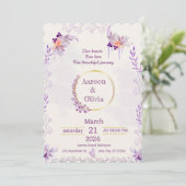 Editable Intimate Garden Wedding Invitation Einladung (Stehend Vorderseite)