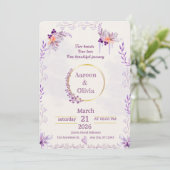 Editable Intimate Garden Wedding Invitation Einladung (Stehend Vorderseite)