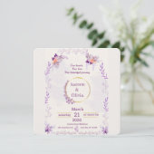 Editable Intimate Garden Wedding Invitation Einladung (Stehend Vorderseite)
