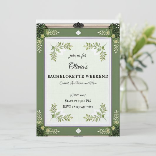 Editable Invitation, Greeting Card & Printables Einladung (Stehend Vorderseite)