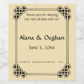 Editable Irish Celtic Knot Weinetikett (Einzelnes Label)