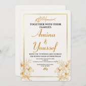 Editable Islamic Nikkah Invitation Einladung (Vorne/Hinten)