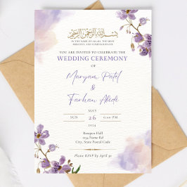 Editable islamische Nikkah Einladung Vorlage Laven