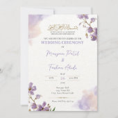 Editable islamische Nikkah Einladung Vorlage Laven (Vorderseite)