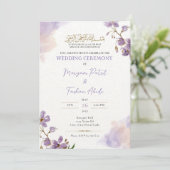 Editable islamische Nikkah Einladung Vorlage Laven (Stehend Vorderseite)