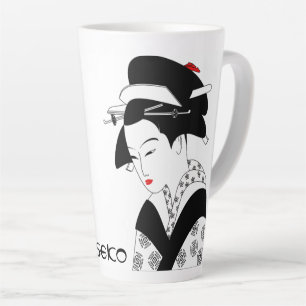 Editable Japanese Lady Milchtasse