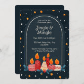 Editable Jingle & Mingle Holiday Party Invitation Einladung (Vorne/Hinten)