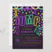 Editable Jump Birthday Einladung (Vorderseite)