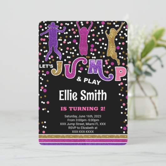 Editable Jump Einladung (Stehend Vorderseite)