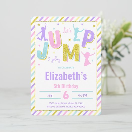 Editable Jump Einladung (Stehend Vorderseite)