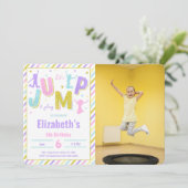 Editable Jump Foto Einladung (Stehend Vorderseite)