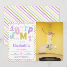 Editable Jump Foto Einladung