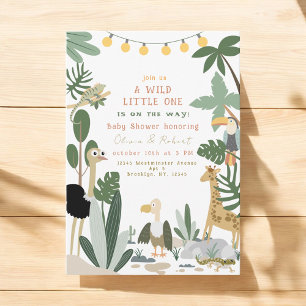 Editable Jungle Safari Kinderdusche laden ein Einladung
