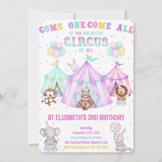 Editable Karneval Einladungen (Vorderseite)