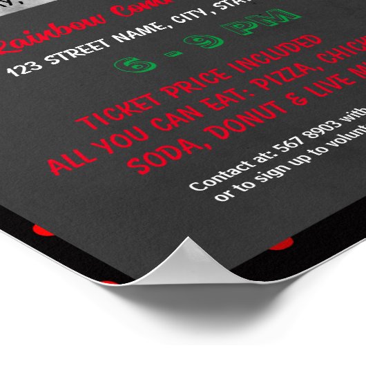 Editable Kentucky Derby Tagesspendenaktion Poster (Ecke)