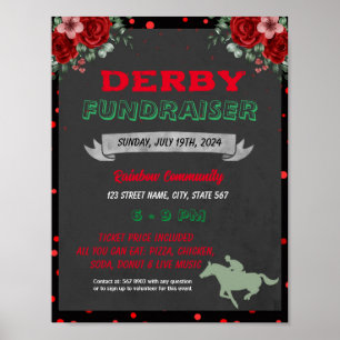 Editable Kentucky Derby Tagesspendenaktion Poster