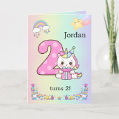 Editable Kids Birthday Invitation Cute Party Desig Karte (Vorderseite)