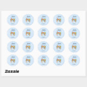 Editable Kids Birthday Sticker Cute Party Design (Blatt)