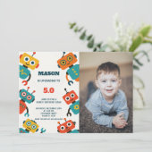 Editable Kids Party Card für Jungen oder Mädchen Einladung (Stehend Vorderseite)