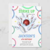 Editable Kids Strike Party laden Einladung (Vorderseite)