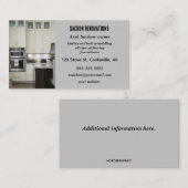 Editable Kitchen Renovations Visitenkarte (Vorne/Hinten)