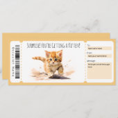 Editable Kitten Geschenkgutschein für Katzenliebha Einladung (Vorne/Hinten)