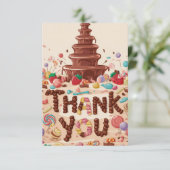 Editable Köstliche Schokolade danke Karte (Stehend Vorderseite)