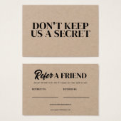 Editable Kraft Resident a Friend Template Card (Vorne & Hinten)