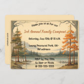 Editable Landscape Lake and Trees Einladung (Vorne/Hinten)