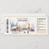Editable Lappland Flugzeug Ticket, Lappland Trip Einladung (Vorderseite)