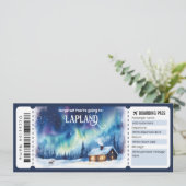 Editable Lappland Flugzeug Ticket, Lappland Trip Einladung (Stehend Vorderseite)
