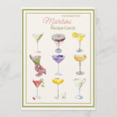 Editable Lemon Drop Martini Rezept Card Menükarte (Rückseite)