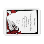 Editable Liebe Santa Wish List Magnet (Horizontal)