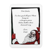 Editable Liebe Santa Wish List Magnet (Vertikal)