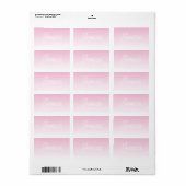(Editable) Light Pink Color Ombre & Your Text Adressaufkleber (Vorne)