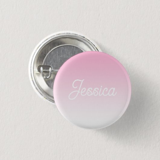 (Editable) Light Pink Color Ombre & Your Text Button (Vorne & Hinten)
