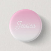 (Editable) Light Pink Color Ombre & Your Text Button (Vorderseite)