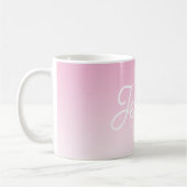 (Editable) Light Pink Color Ombre & Your Text Kaffeetasse (Links)
