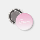 (Editable) Light Pink Color Ombre & Your Text Magnet (Vorderseite/Rückseite)