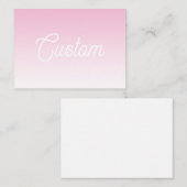 (Editable) Light Pink Color Ombre & Your Text Mitteilungskarte (Vorne/Hinten)