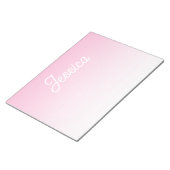 (Editable) Light Pink Color Ombre & Your Text Notizblock (angewinkelt)