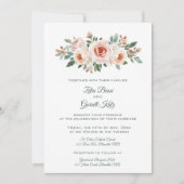 Editable Light Pink Roses Einladung (Vorderseite)