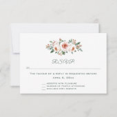 Editable Light Pink Roses Response Card RSVP Karte (Vorderseite)