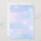 Editable Lila Muschel Mermaid Birthday Einladung (Rückseite)