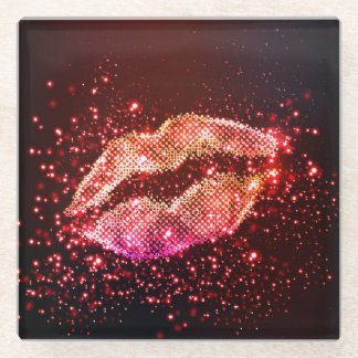 Editable Lip Illustration: Einfaches Grafikdesign Glasuntersetzer