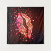 Editable Lip Illustration: Einfaches Grafikdesign Wandteppich (Vorderseite (Horizontal))